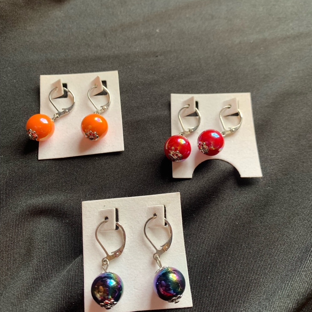 Colorful Beaded Earrings Set